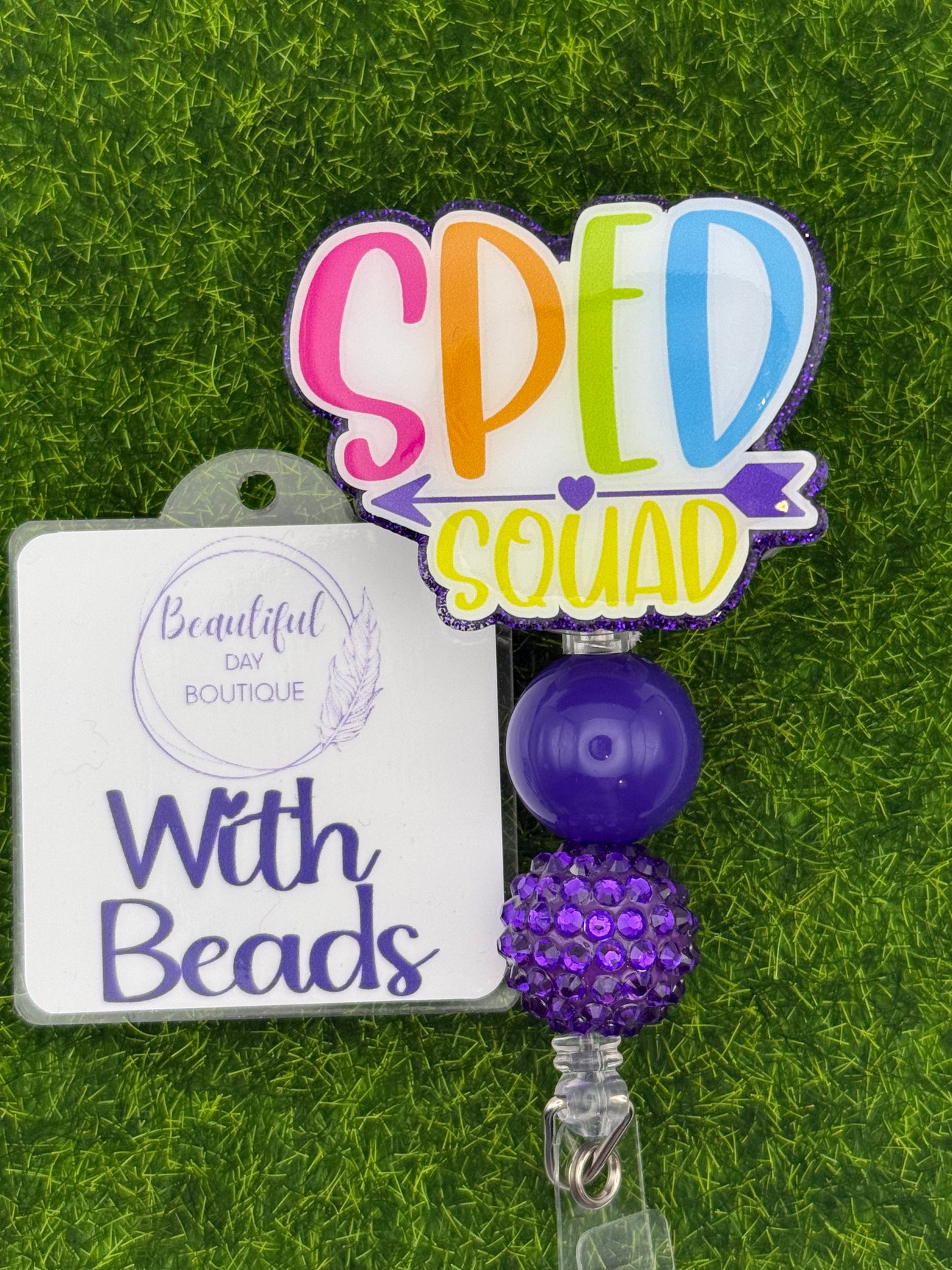 SPED squad purple glitter