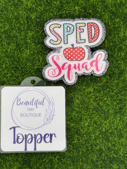 SPED Squad gray glitter