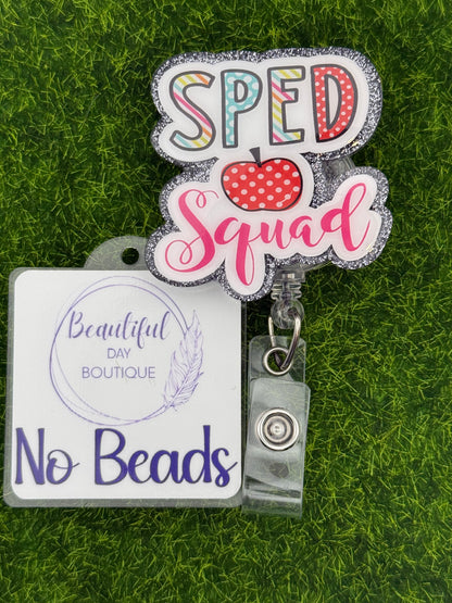 SPED Squad gray glitter