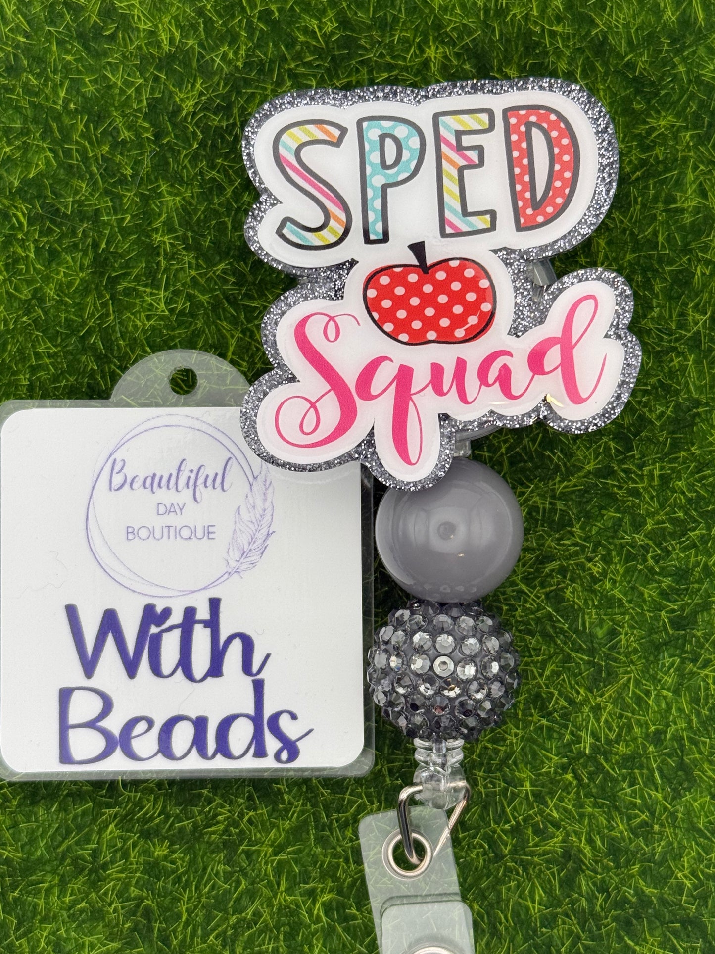 SPED Squad gray glitter