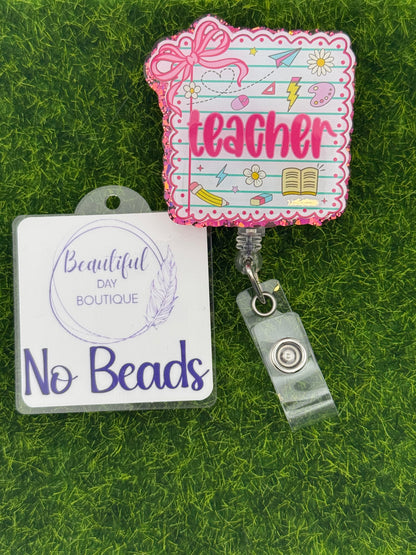 Notebook pink teacher