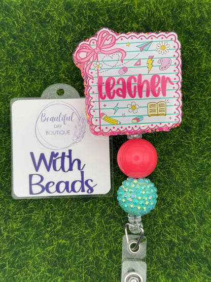 Notebook pink teacher