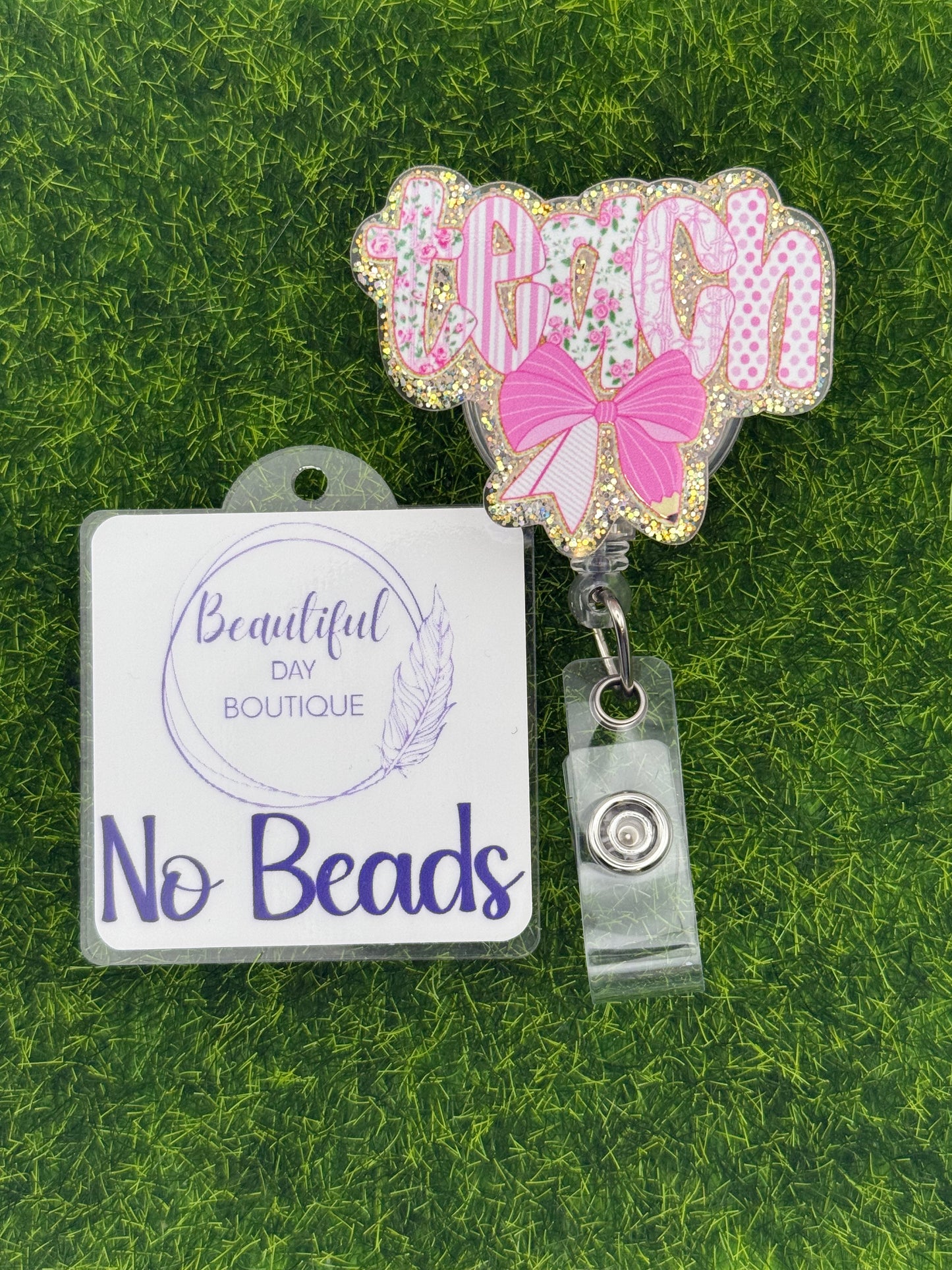 Teach-pink pencil bow