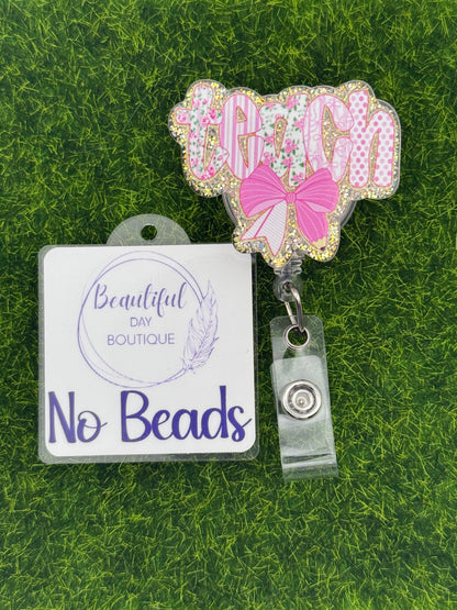 Teach-pink pencil bow