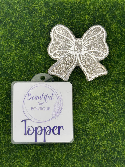 Silver outline bow
