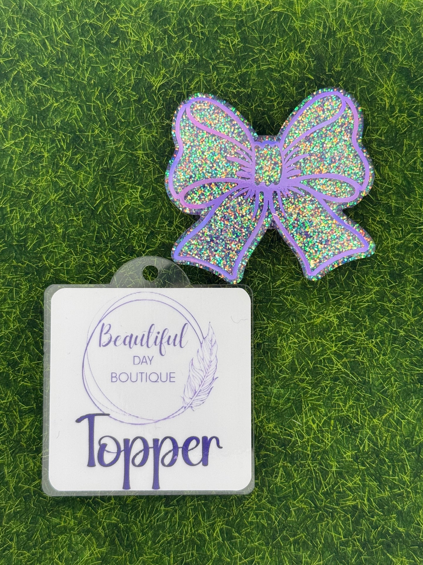 Purple outline bow