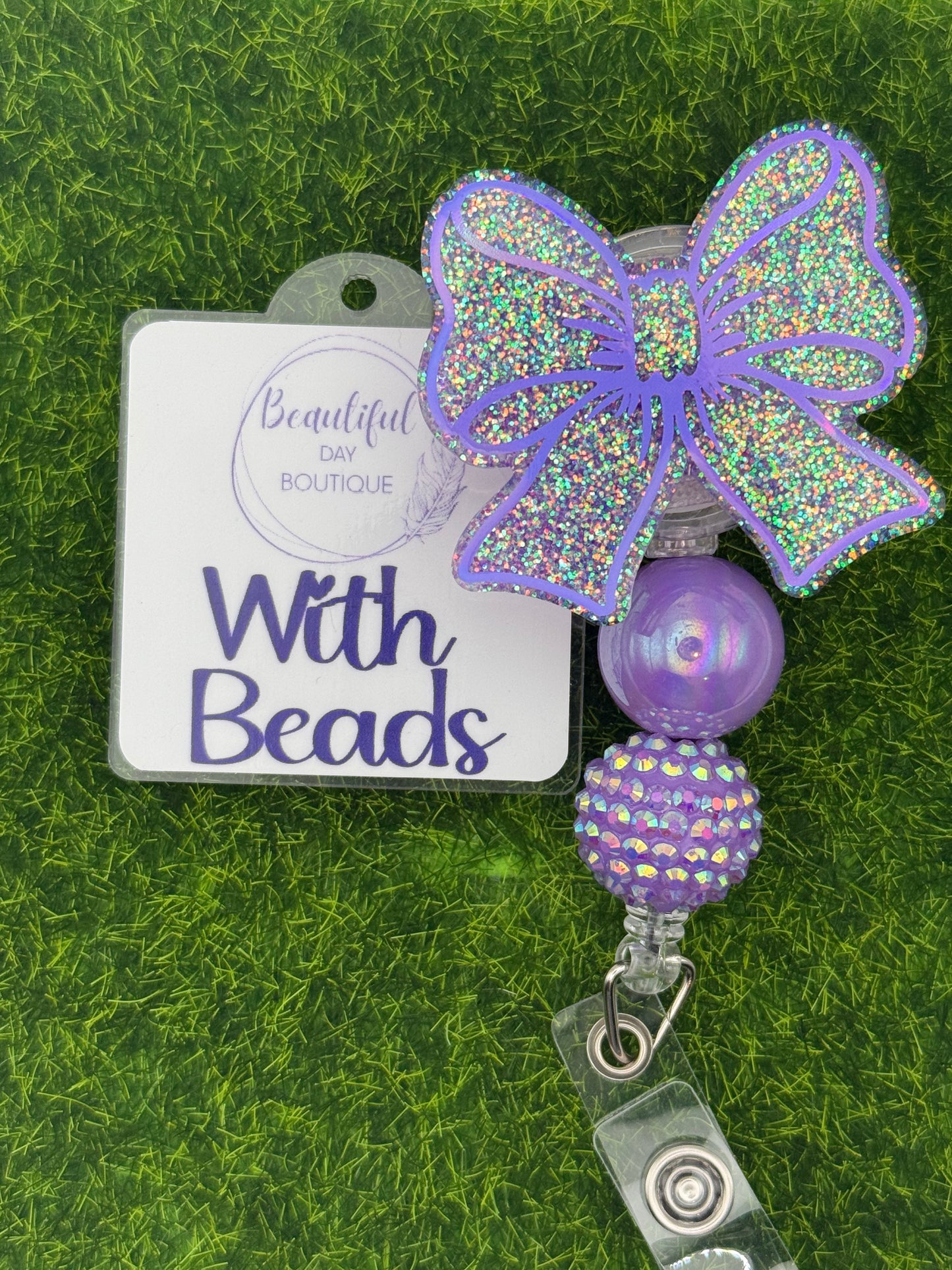 Purple outline bow