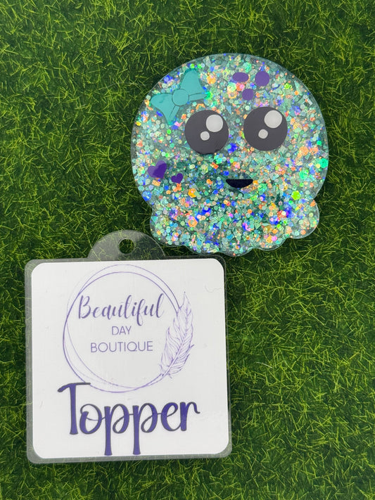 Octopus teal bow