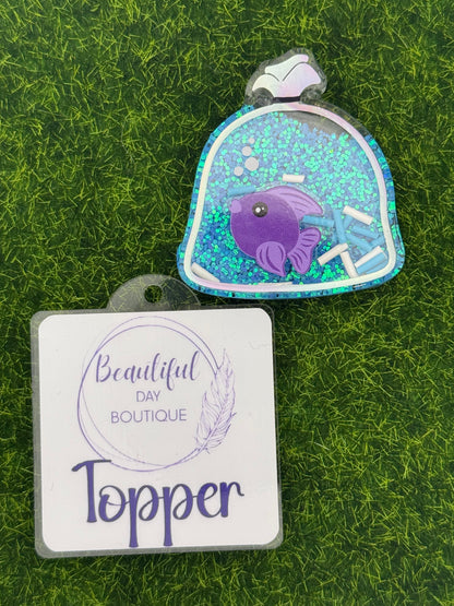 Fish bag shaker-purple fish