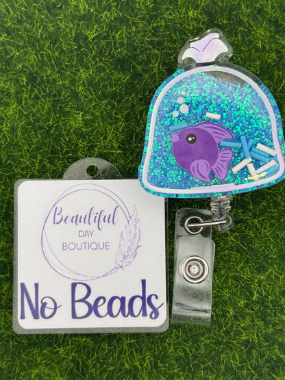 Fish bag shaker-purple fish