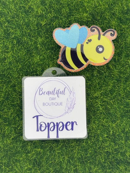 Bee white glitter