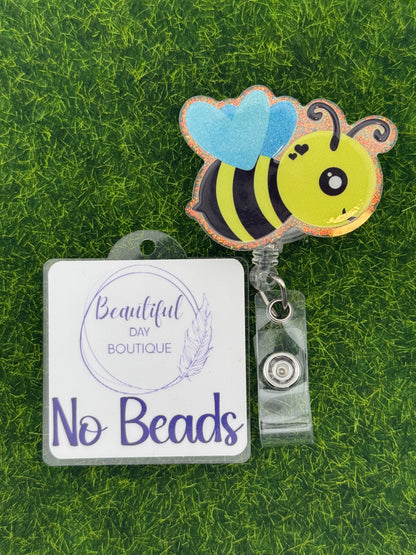 Bee white glitter