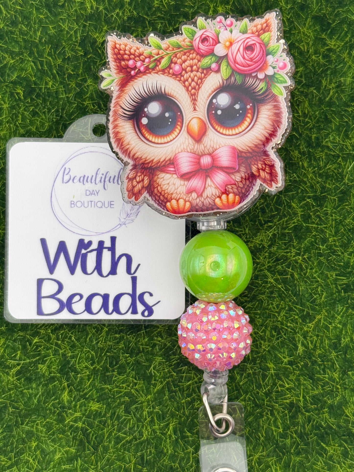 Owl pink bow