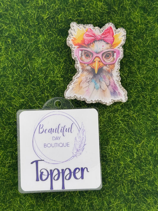 Chicken pink glasses