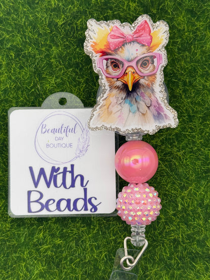 Chicken pink glasses