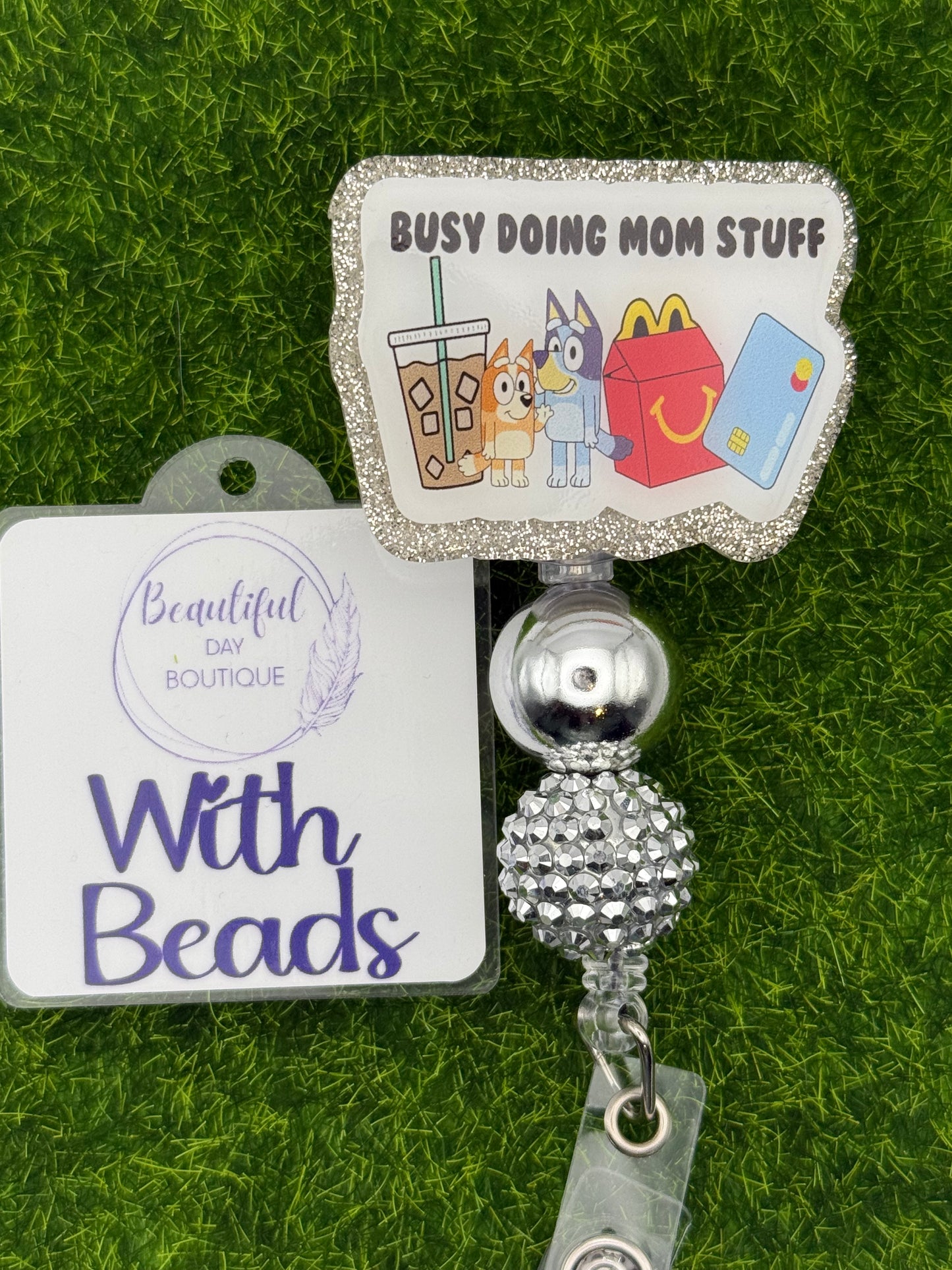Busy doing mom stuff -blue dog