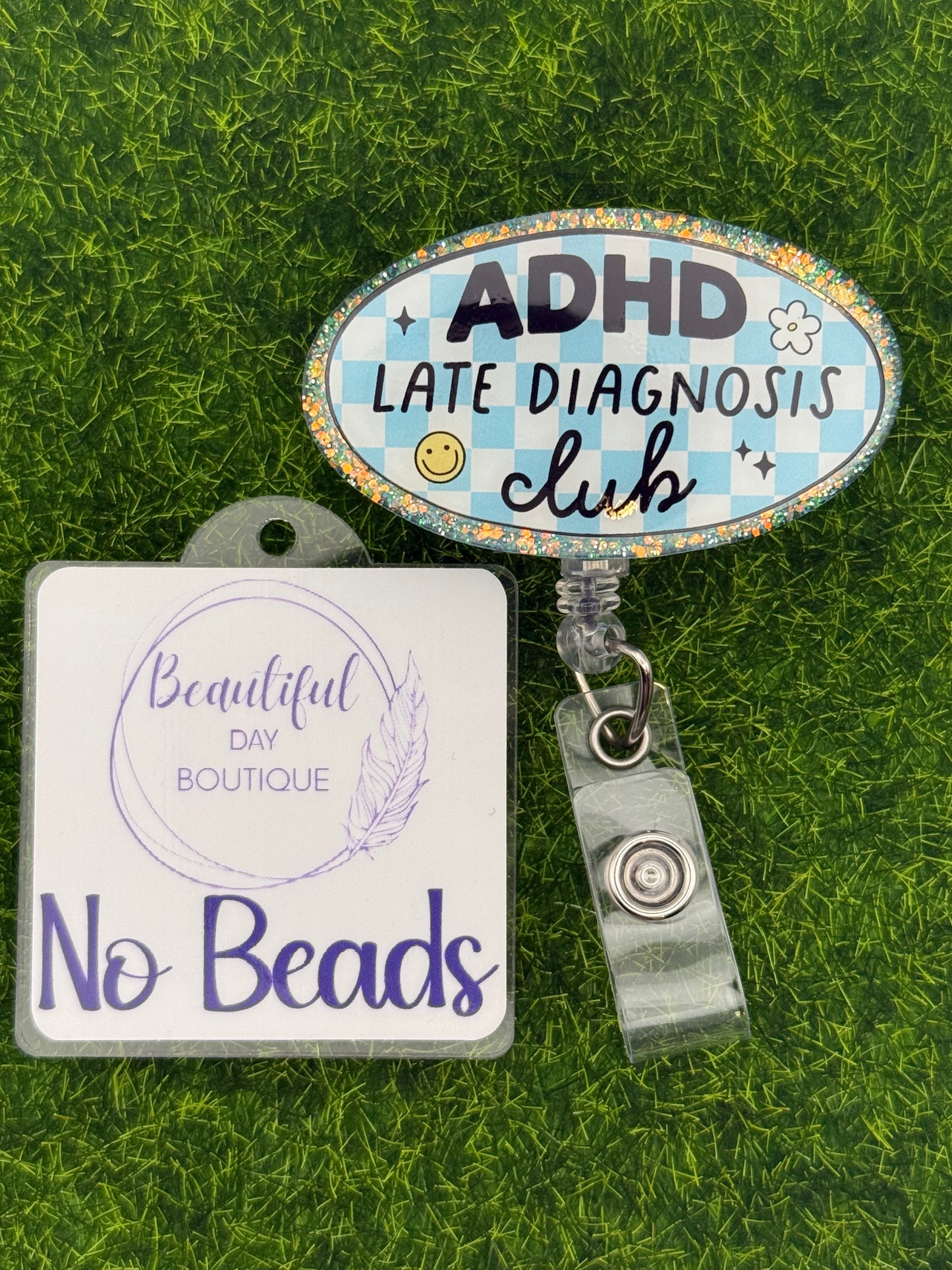 ADHD late diagnosis club-blue glitter