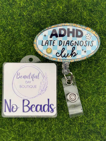 ADHD late diagnosis club-blue glitter
