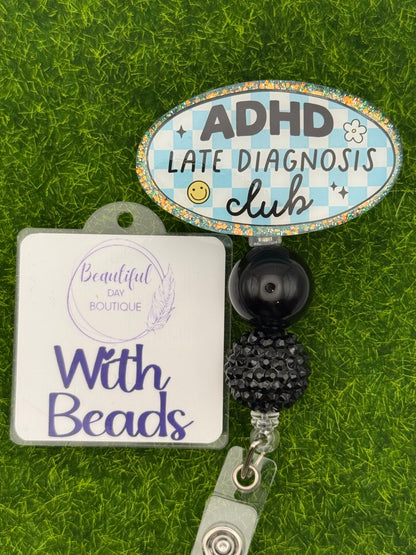 ADHD late diagnosis club-blue glitter