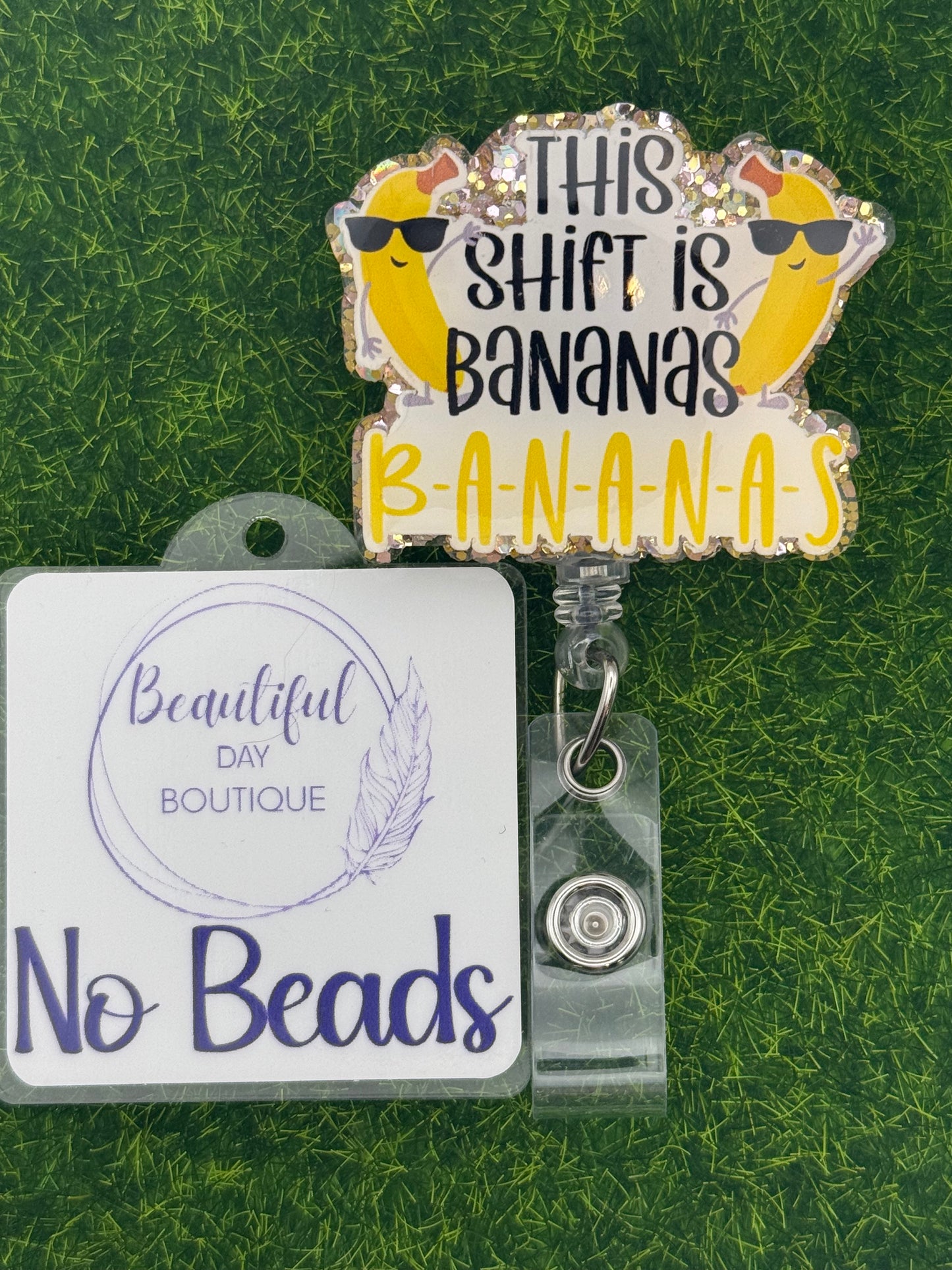 This shift is bananas-gold glitter