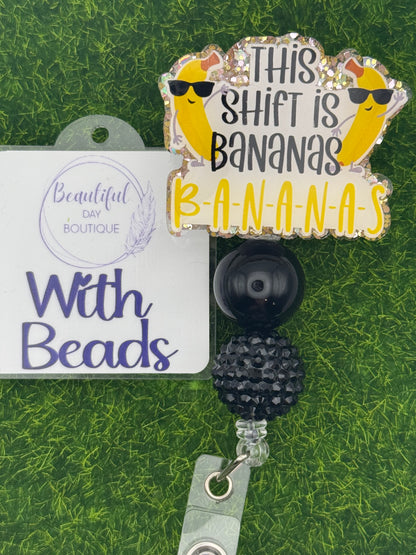 This shift is bananas-gold glitter