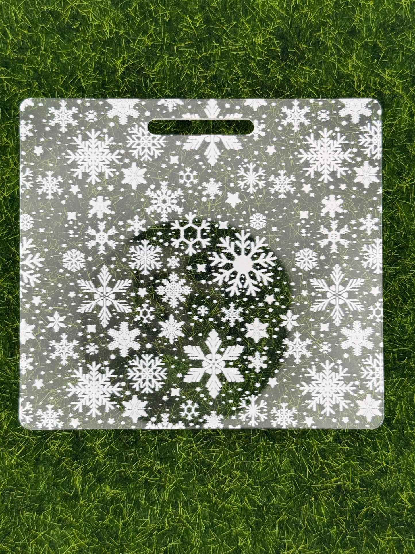 White snowflakes-Badge Buddy