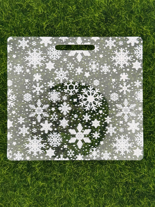White snowflakes-Badge Buddy