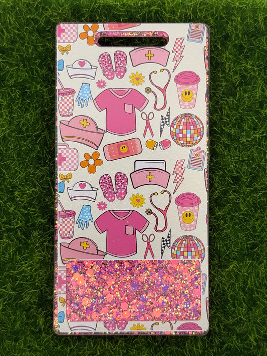 Hot pink medical-Badge Buddy