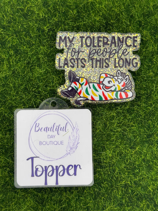 My tolerance for people
