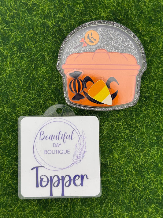 Orange candy bucket shaker