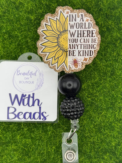 In a world-sunflower bee