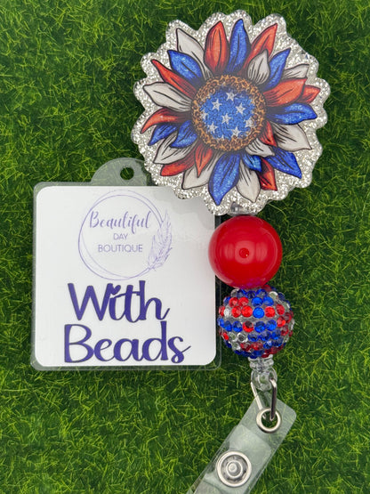 Sunflower red white blue