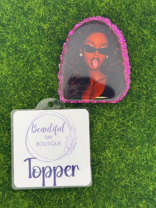 Tongue out barb brown