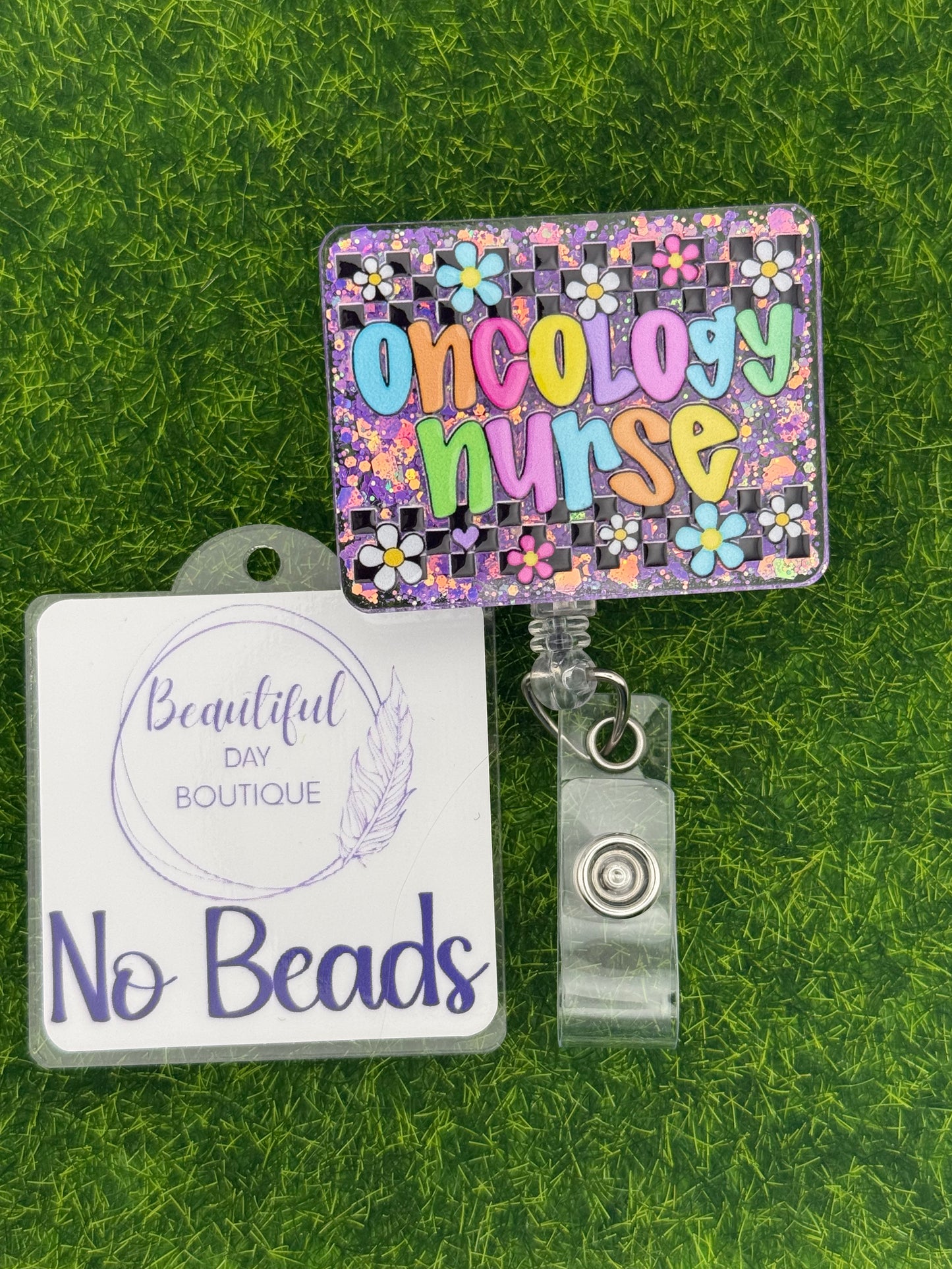 Oncology nurse-retro daisies
