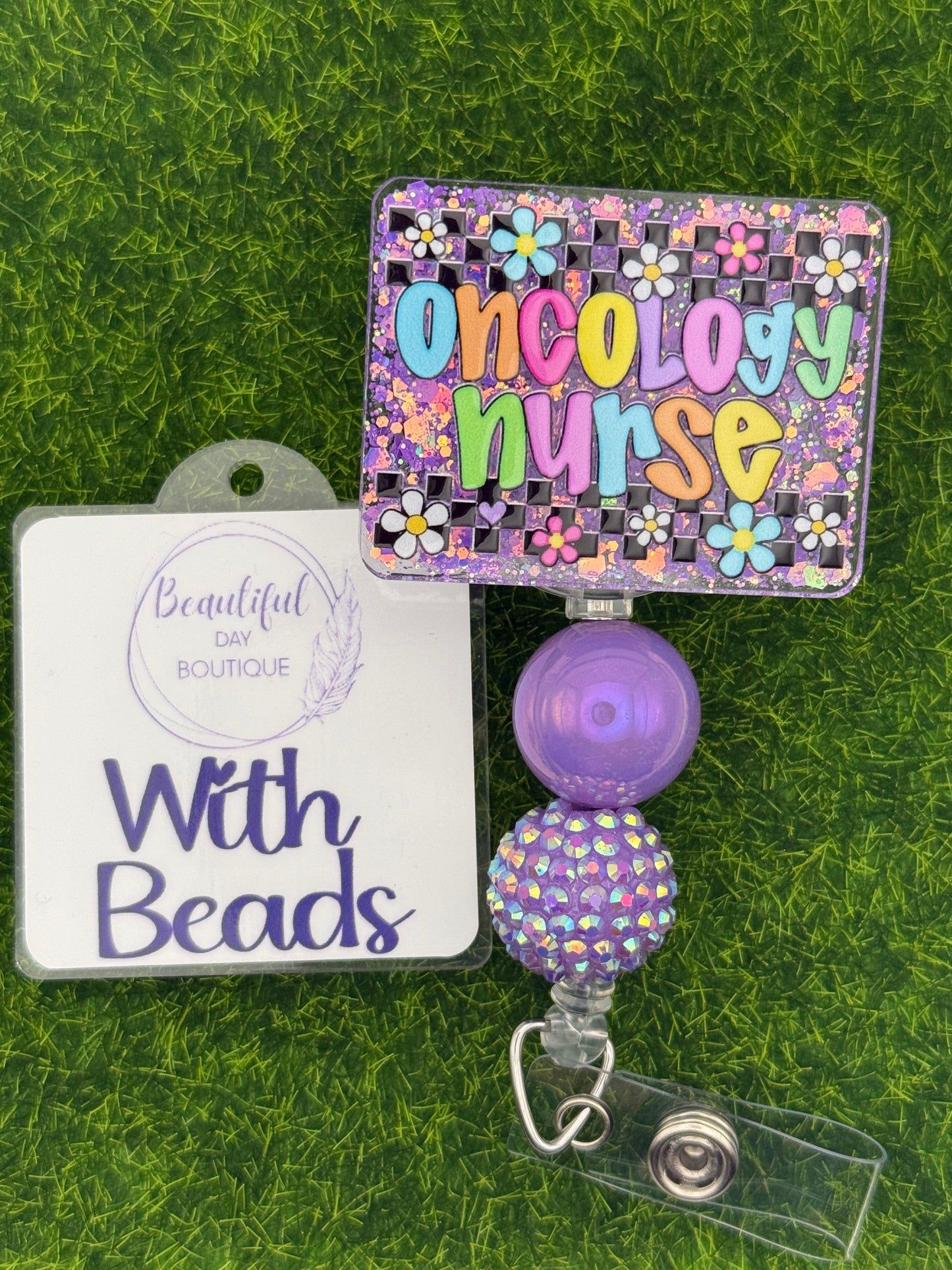 Oncology nurse-retro daisies