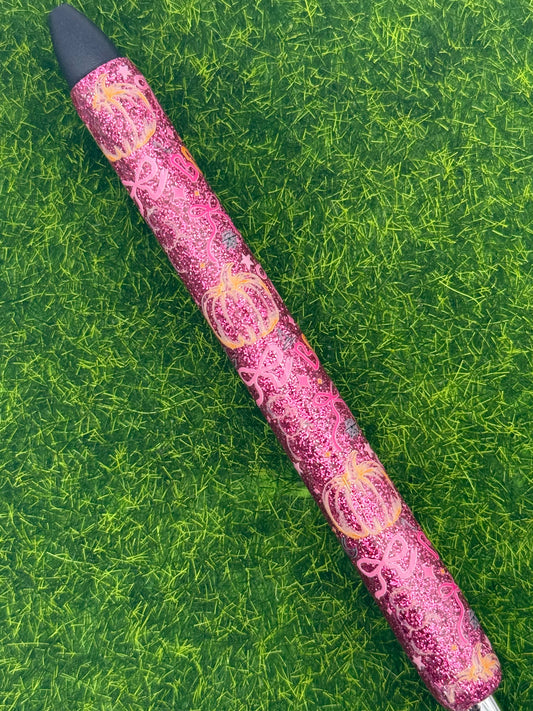 Boo pumpkin on pink pen