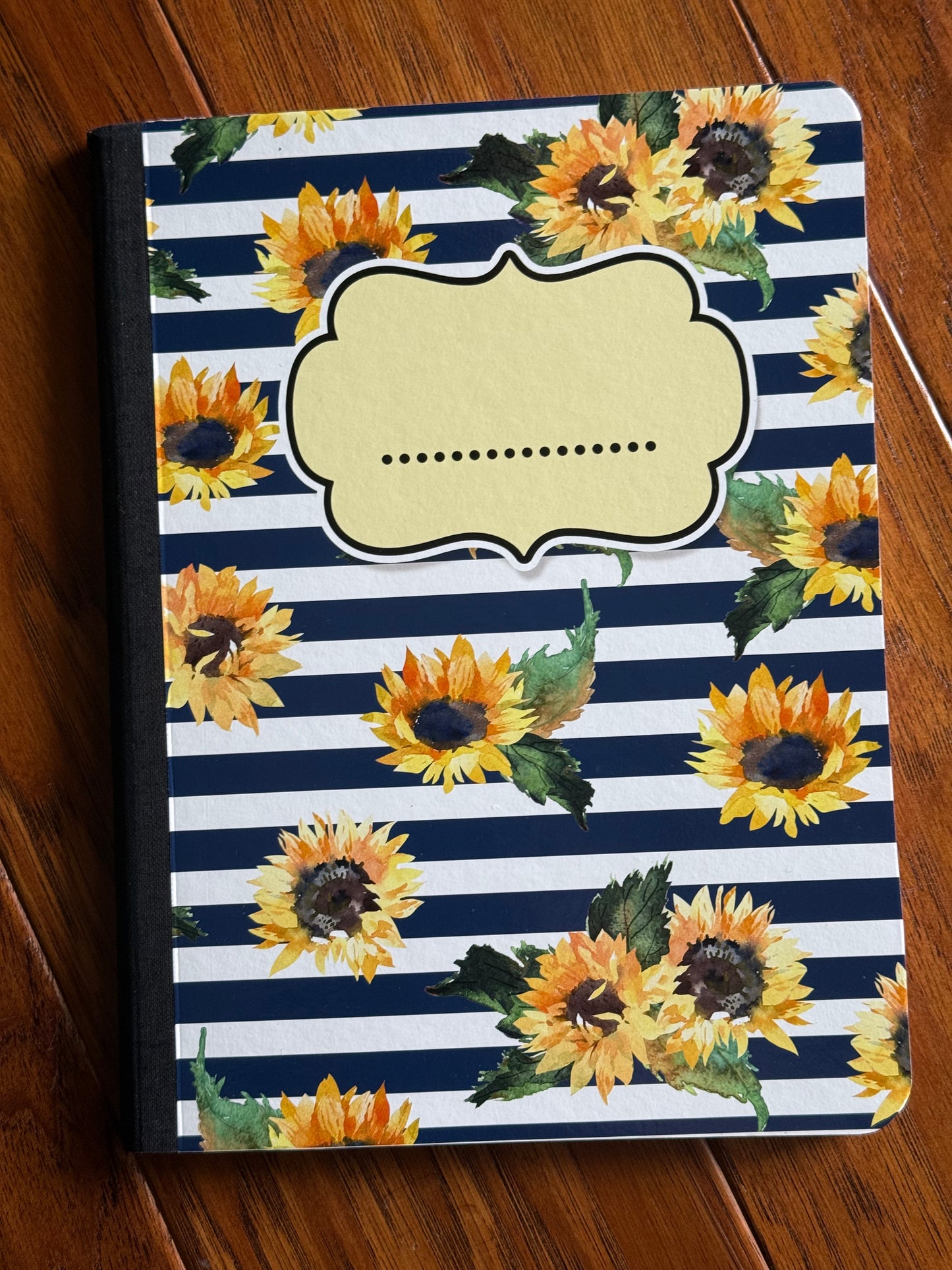 Sunflower notebook-wide ruled