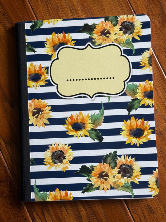 Sunflower notebook-wide ruled