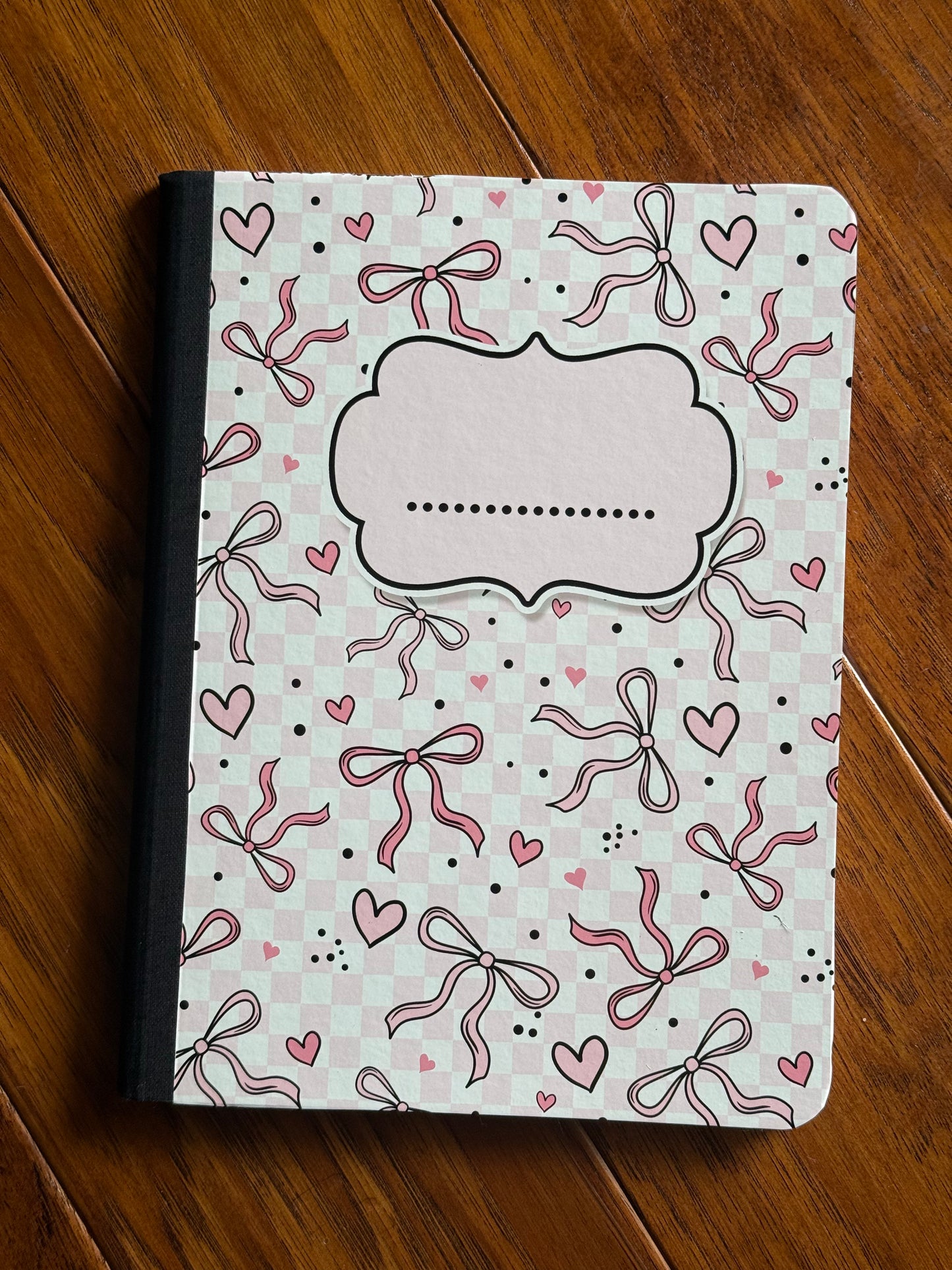Pink ribbons notebook-wide ruled