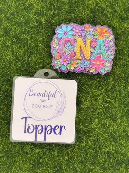 CNA Floral-Dark Purple Glitter