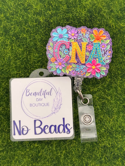 CNA Floral-Dark Purple Glitter