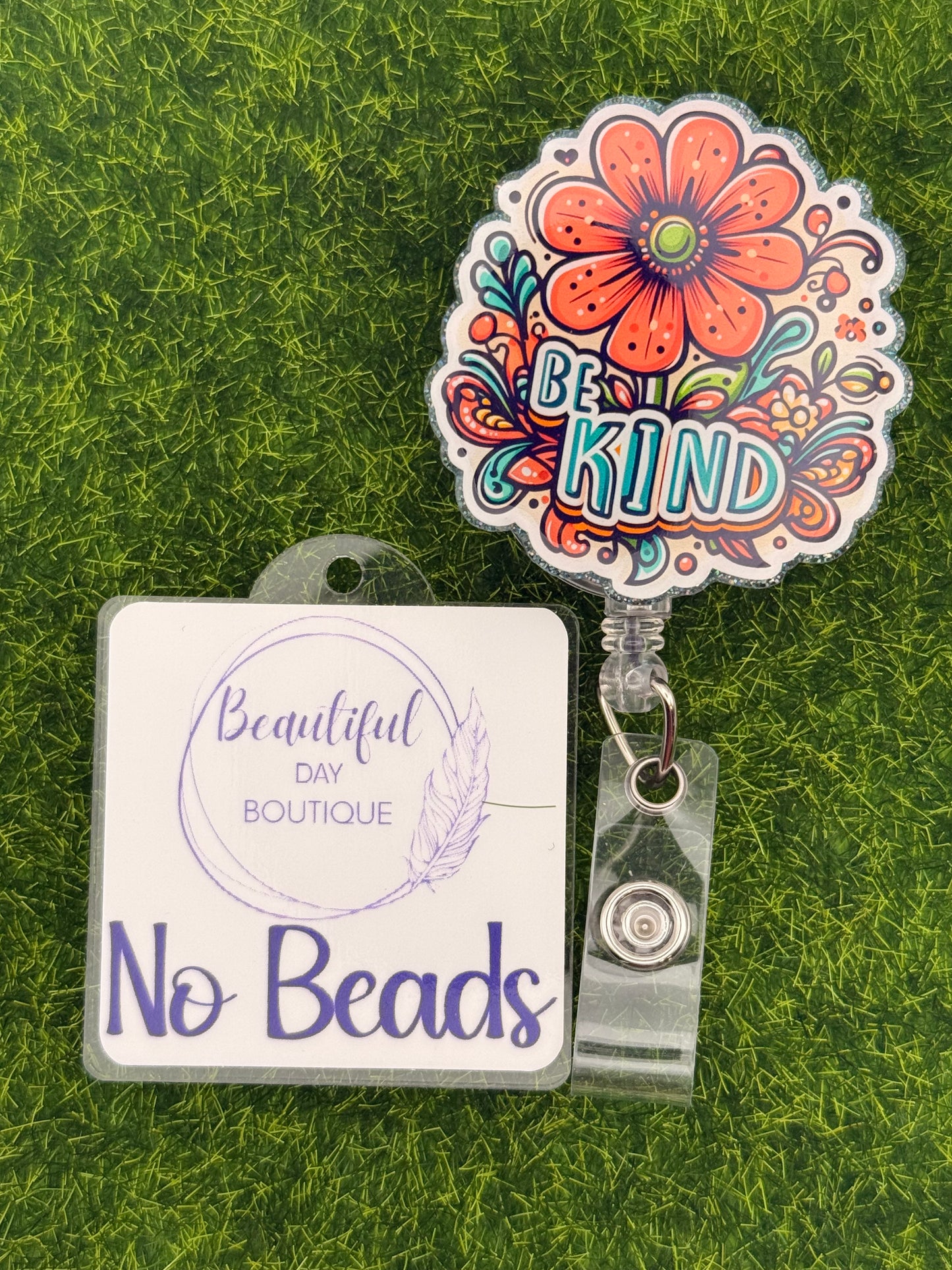 Be Kind-Pink Flower-Teal