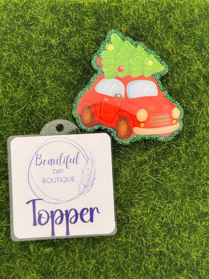 Car with christmas tree