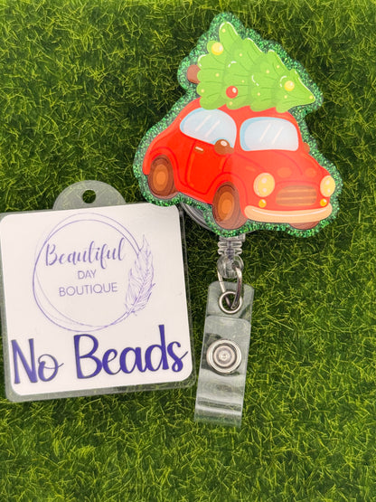 Car with christmas tree