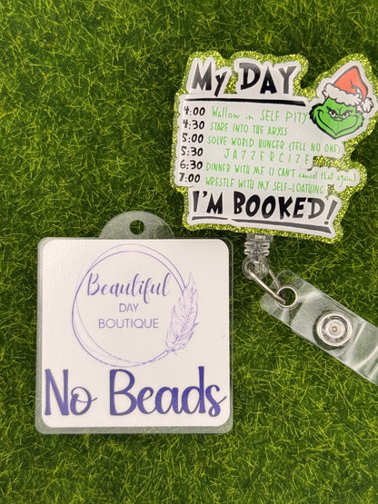 I'm booked-green glitter-Green guy