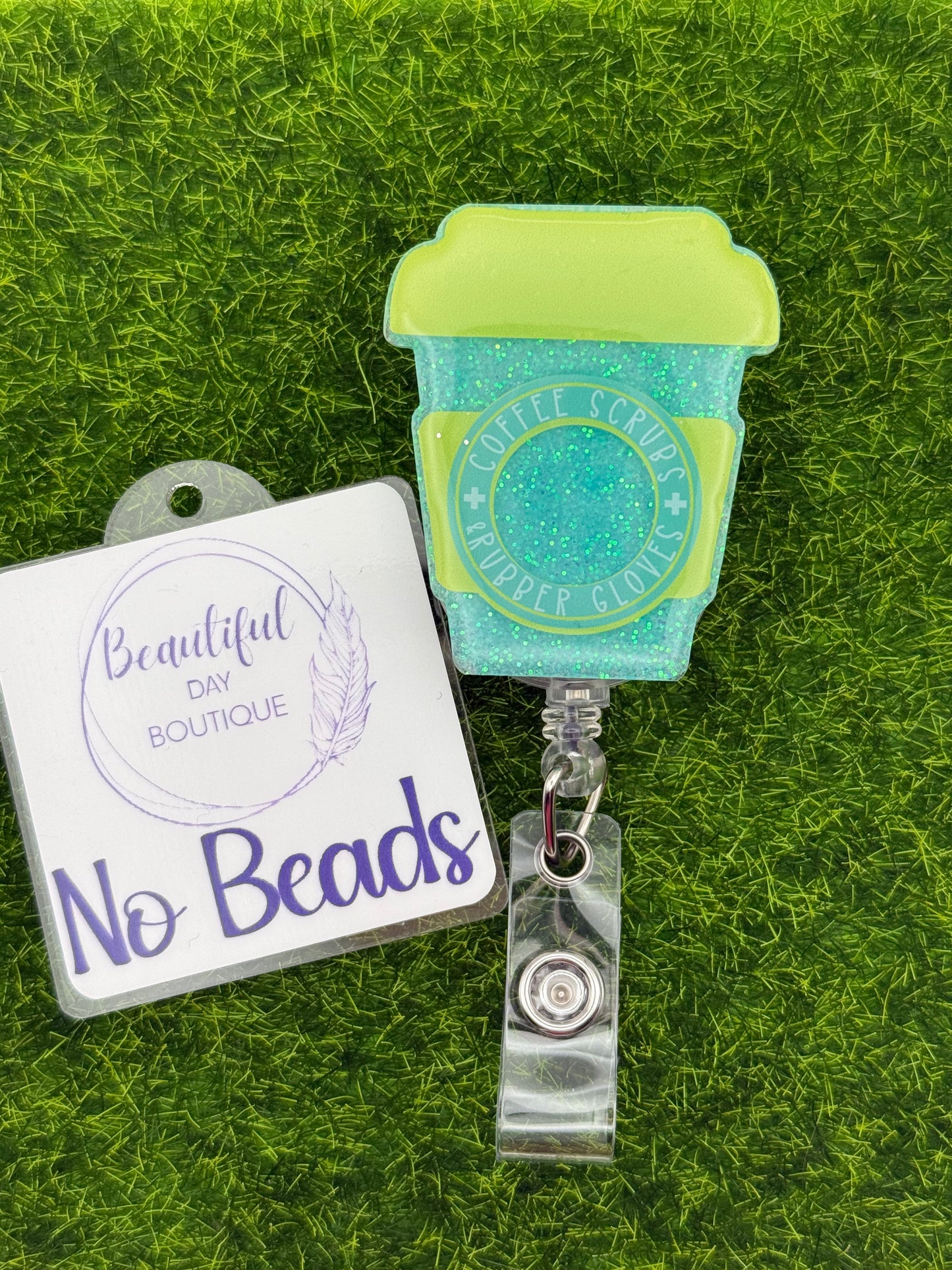 Coffee scrubs gloves teal/yellow