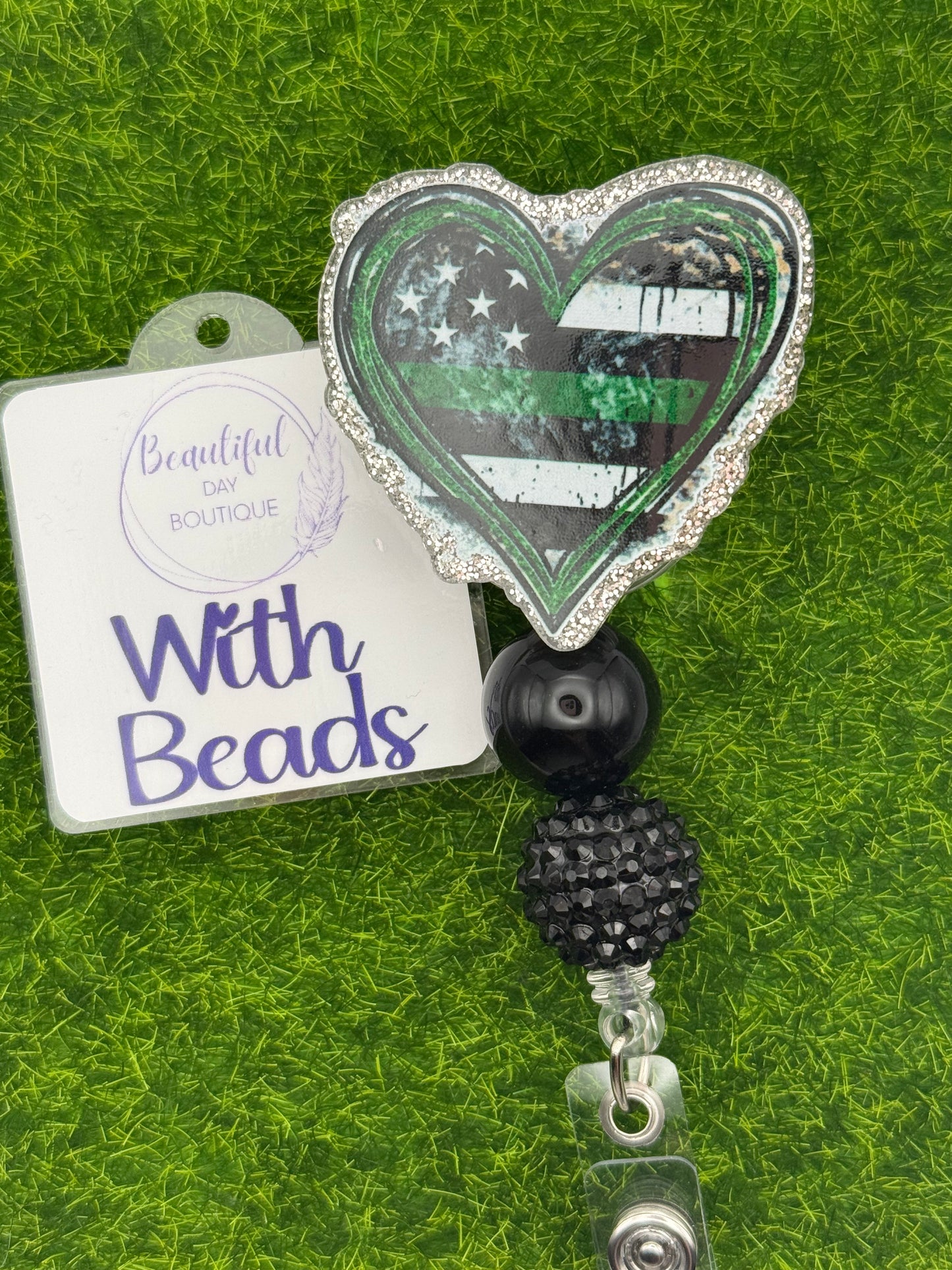 Frayed heart green line