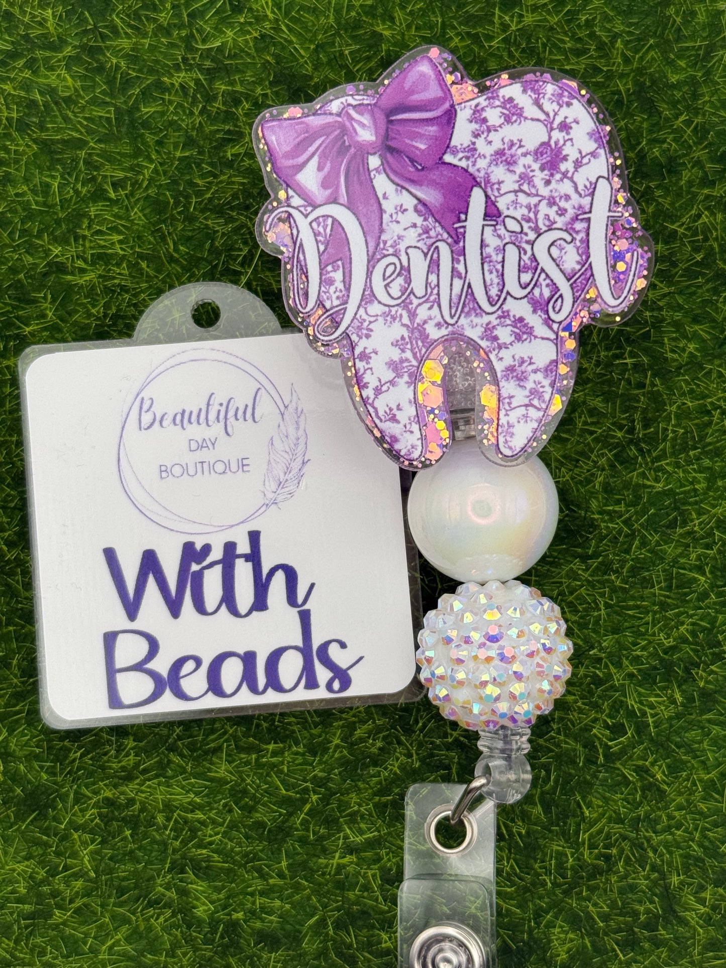 Dentist tooth purple