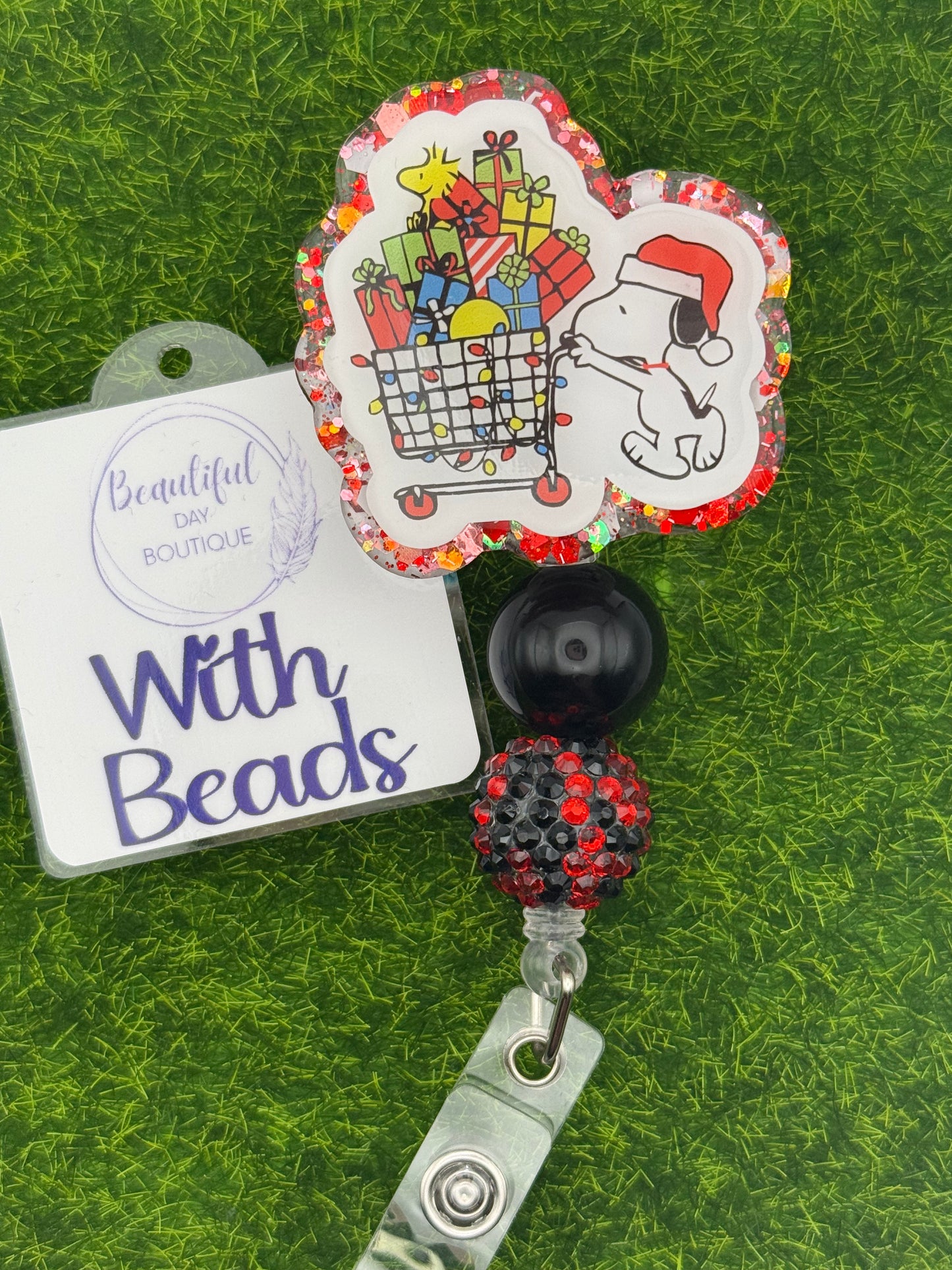 Beagle Christmas cart