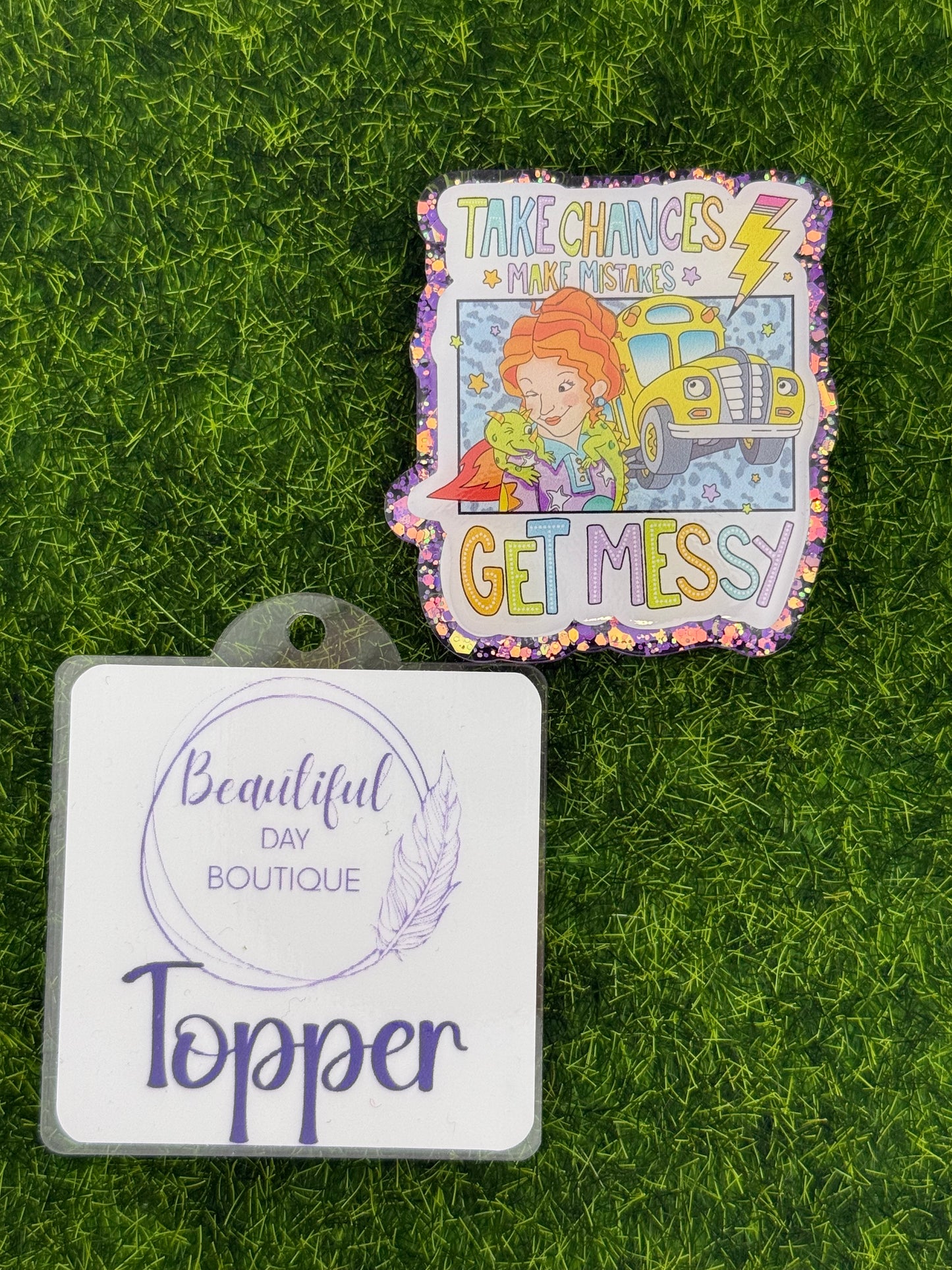 Take Chances get messy-Purple Glitter